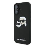 Karl Lagerfeld KLHMP16SSKCHPPLK iPhone 16 6.1" black hardcase Silicone Double Heads Print MagS - imagine 2