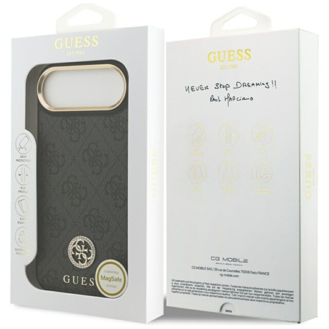 Case Guess 4G Strass Logo MagSafe for iPhone Air black - imagine 8