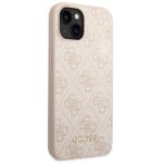 Guess GUHCP14MG4GFPI iPhone 14 Plus / 15 Plus 6.7" pink hard case 4G Metal Gold Logo - imagine 4