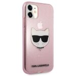 Karl Lagerfeld KLHCN61CHTUGLP iPhone 11 6,1" / Xr pink hardcase Glitter Choupette - imagine 4