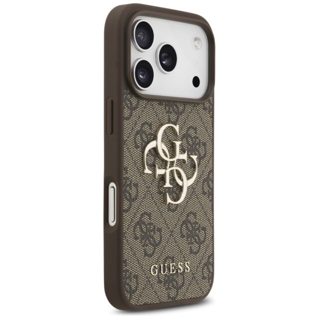 Guess 4G Strap 4G Classic Logo Case for iPhone 17 Pro Brown - imagine 4