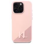 Karl Lagerfeld KLHMP16LSCMKMPCP iPhone 16 Pro 6.3" pink hardcase Silicone Shadow Metal Initial - imagine 3
