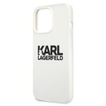 Karl Lagerfeld KLHCP13LSLKLWH iPhone 13 Pro / 13 6,1" Silicone Stack Logo white - imagine 6