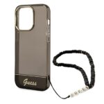 Guess GUHCP14LHGCOHK iPhone 14 Pro 6,1" black hardcase Translucent Pearl Strap - imagine 5