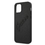 Guess GUHCP12MRSAVSBK iPhone 12/12 Pro 6,1" black hardcase Saffiano Vintage Script - imagine 6