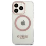 Guess GUHMP13LHTRMP iPhone 13 Pro / 13 6,1" pink hard case Metal Outline Magsafe - imagine 3