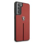 Ferrari FEOSIHCS21MRE S21+ G996 red hardcase Off Track Leather Nylon Stripe - imagine 4