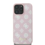 Guess GUHMP16LPGPYSP iPhone 16 Pro 6.3" pink hardcase Peony Script Logo MagSafe - imagine 3