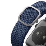 UNIQ Aspen Strap Apple Watch 44/42/45mm Series 1/2/3/4/5/6/7/8/SE/SE2/SE3 Braided oxford blue - imagine 5