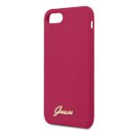 Guess GUHCI8LSLMGRE iPhone 7/8/SE 2020/ SE 2022 burgundy hard case Silicone Vintage Gold Lo - imagine 3