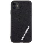 Karl Lagerfeld KLHCN613DMKRLK iPhone 11/ Xr 6.1" black hardcase 3D Rubber Multi Logo - imagine 3