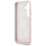 Case Karl Lagerfeld Silicone Double Heads And Circle MagSafe Samsung Galaxy S25+ pink - imagine 7