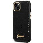 Guess GUHCP14SHGCRHK iPhone 14 / 15 / 13 6.1" black hardcase Croco Collection - imagine 2