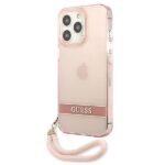 Guess GUHCP13LHTSGSP iPhone 13 Pro / 13 6,1" pink hardcase Translucent Stap - imagine 2