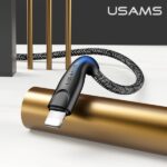 USAMS Braided U41 Lightning Cable 1m 2A black SJ391USB01 (US-SJ391) Fast Charge - imagine 5