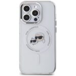 Karl Lagerfeld KLHMP14LHLSKCH iPhone14 Pro 6.1" white hardcase IML Metal Karl&Choupette Head MageSaf - imagine 3