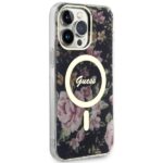 Guess GUHMP14XHCFWSK iPhone 14 Pro Max 6.7" black hardcase Flower MagSafe - imagine 4