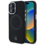Mercedes MEHMP16S23SUTTK iPhone 16 6.1" black hardcase Silicone Tonal Logo MagSafe