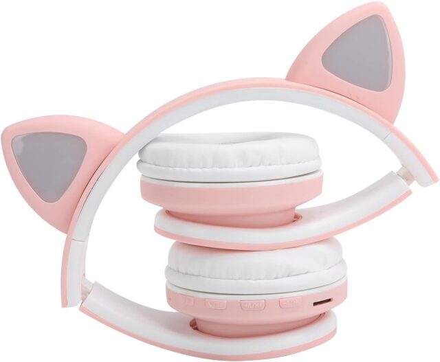Extralink Kids Headphones Pro Pink | Wired headphones | Cat Ears - imagine 3