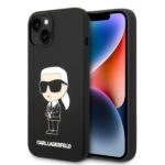 Karl Lagerfeld KLHCP14MSNIKBCK iPhone 14 Plus / 15 Plus 6,7" hardcase black Silicone Ikonik