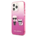 Karl Lagerfeld KLHCP13XTGKCP iPhone 13 Pro Max 6,7" hardcase pink Gradient Ikonik Karl & Choup - imagine 2