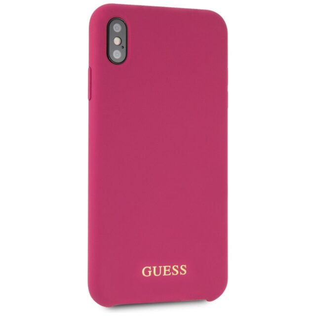 Guess GUHCI65LSGLPI iPhone Xs Max pink hard case Silicone - imagine 5