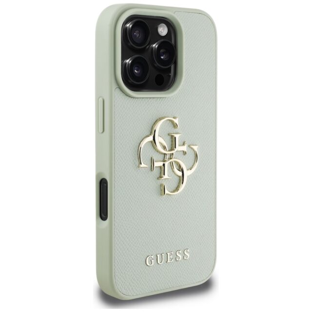 Case Guess Grained Big 4G Logo Small Classic Logo for iPhone 16 Pro Max green - imagine 4
