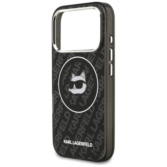 Case Karl Lagerfeld IML Choupette Head   Logo MagSafe for iPhone 17 Pro Max black - imagine 6