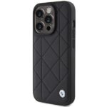 Case BMW BMHCP15X22RQDK iPhone 15 Pro Max 6.7" black Leather Quilted - imagine 2