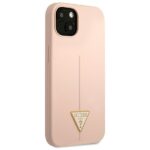 Guess GUHCP13SSLTGP iPhone 13 mini 5,4" pink hardcase Silicone Triangle - imagine 4