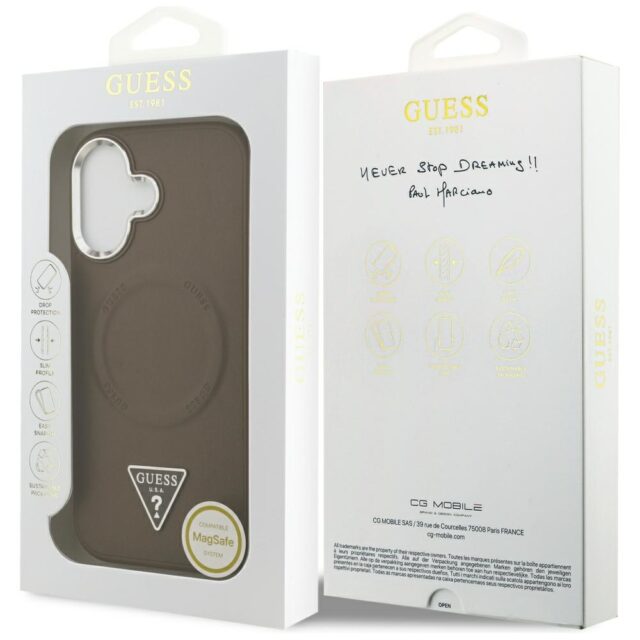 Guess Triangle Logo MagSafe case for iPhone 17 brown - imagine 8