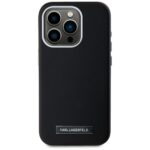 Case Karl Lagerfeld  FW Metal Plate MagSafe for iPhone 15 Pro black - imagine 3