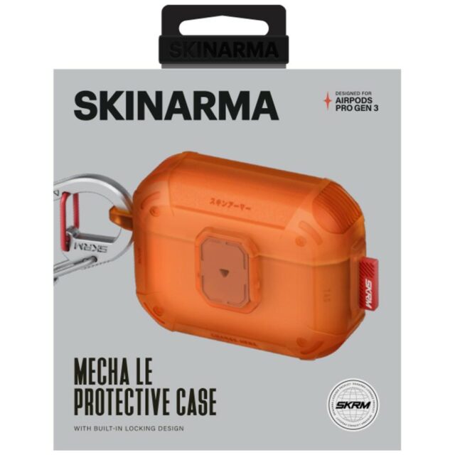 Case Skinarma Mecha LE for AirPods Pro 3 orange - imagine 4