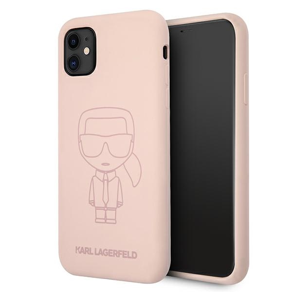 cps-d264342919e6fd7847172f186f4c80a4-2025-12-06-17-13-46 Karl Lagerfeld KLHCN61SILTTPI iPhone 11 6,1" / Xr Silicone Ikonik Outline pink - imagine 1