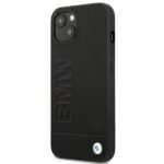 BMW BMHCP14SSLLBK iPhone 14 / 15 / 13 6.1" black Leather Stamp - imagine 2