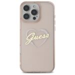 Guess GUHCP16LHCHGSPP iPhone 16 Pro 6.3" pink hardcase IML Heart - imagine 3