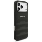 Case AMG Leather Debossed Lines Logo for  iPhone 17 Pro Max black - imagine 4