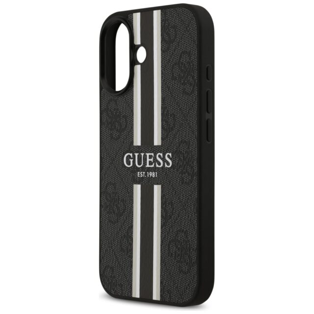 Case Guess 4G Printed Stripes MagSafe for iPhone 17 black - imagine 6