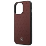 Mercedes MEHCP13XPSQRE iPhone 13 Pro Max 6,7" red hardcase Leather Stars Pattern - imagine 6