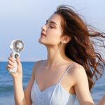 Handheld fan AWEI F39 Fast Ice white - imagine 7