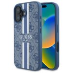 Guess GUHMP16SP4RPSB iPhone 16 6.1" blue hardcase 4G Printed Stripes MagSafe