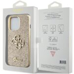 Guess GUHCP13XHG4SGD iPhone 13 Pro Max 6.7" gold hardcase Glitter Script Big 4G - imagine 8
