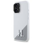Karl Lagerfeld KLHMP16SSCMKMPCH iPhone 16 6,1" white hardcase Silicone Initial Metal Logo Ma - imagine 2