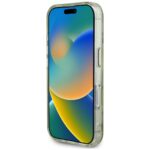 Case Guess Glitter Flowers Triangle Buttons MagSafe for iPhone 16 green - imagine 5