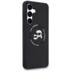 Case Karl Lagerfeld Silicone Karl&Choupette Heads MagSafe for Samsung Galaxy S25 FE black - imagine 4