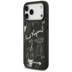 Karl Lagerfeld Grained Pattern & Logo MagSafe Case for iPhone 17 Pro Max Black - imagine 2