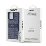 DKNY DKHCP15XPRTHSLB iPhone 15 Pro Max 6.7 inch blue hardcase Leather Mono Stripe & Metal Logo - imagine 8
