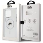 Karl Lagerfeld KLHMP14LHLSKCH iPhone14 Pro 6.1" white hardcase IML Metal Karl&Choupette Head MageSaf - imagine 8