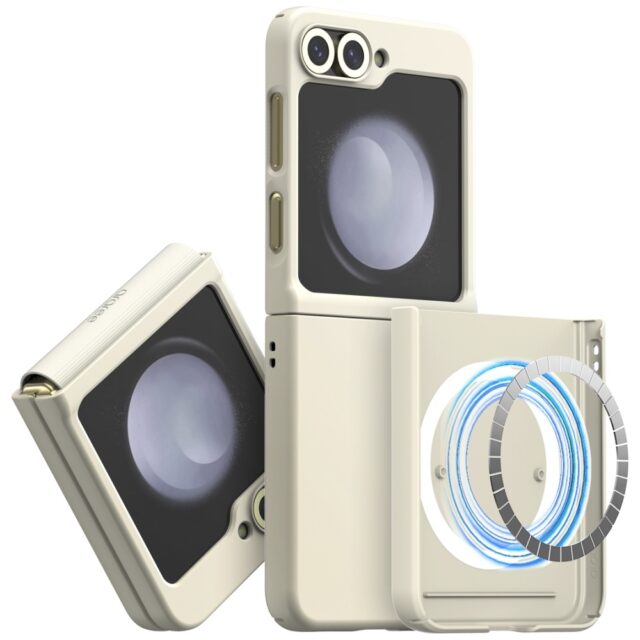 Case Araree Aero Flex M MagSafe for Samsung Galaxy Z Flip6 / Z Flip7 FE cream - imagine 2