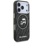 Case Karl Lagerfeld IML Glitter Karl &   Choupette Heads Logo MagSafe for iPhone 17 Pro black - imagine 4
